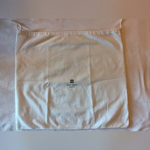 Kate Spade Large White Dust Bag 21.5x19.5 Logo Drawstring Storage Cover EUC